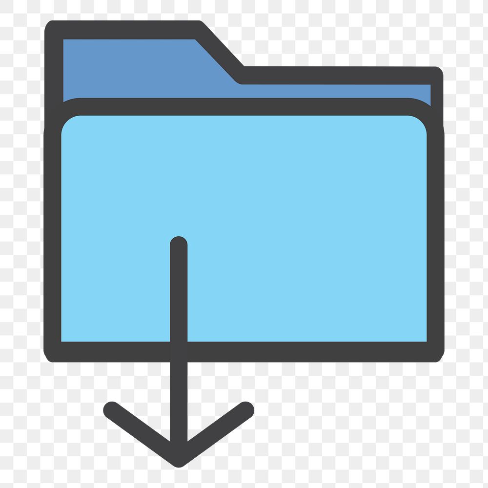 Folder png icon, transparent background