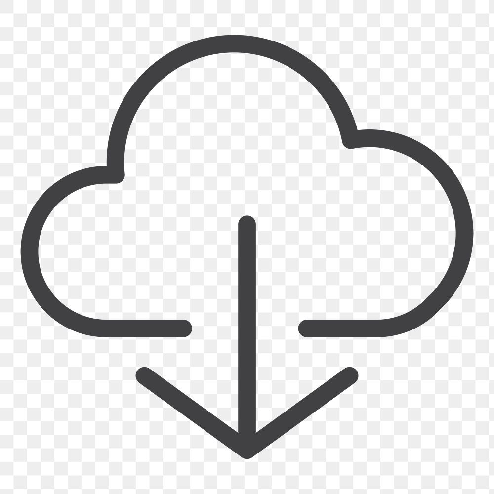 PNG cloud storage icon transparent background