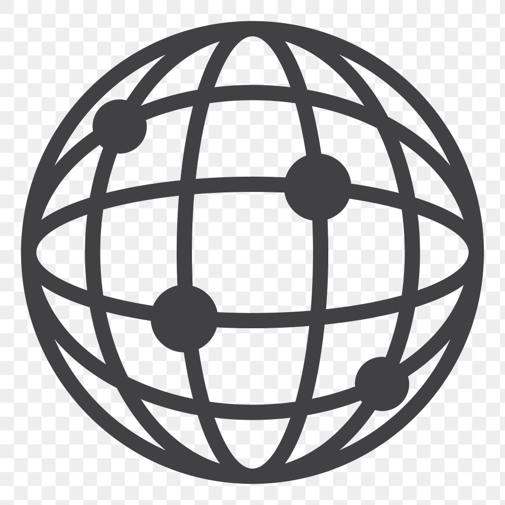 PNG global connection icon transparent background