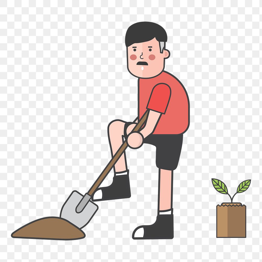 Planting png illustration, transparent background