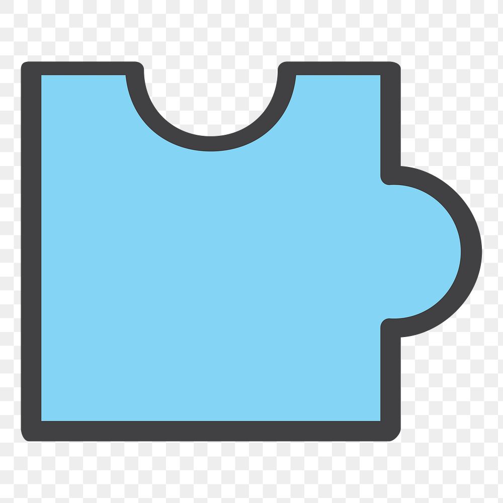 PNG jigsaw icon sticker, transparent background