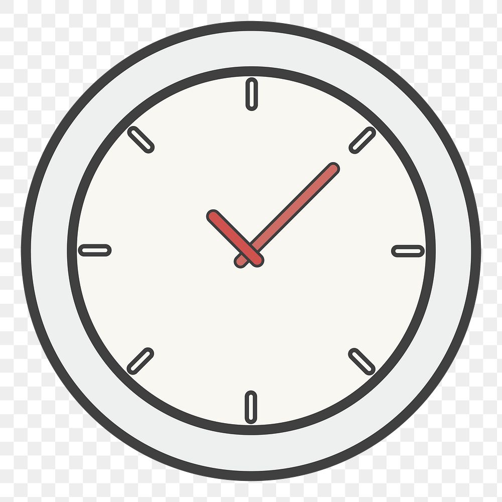 PNG clock icon illustration sticker, transparent background