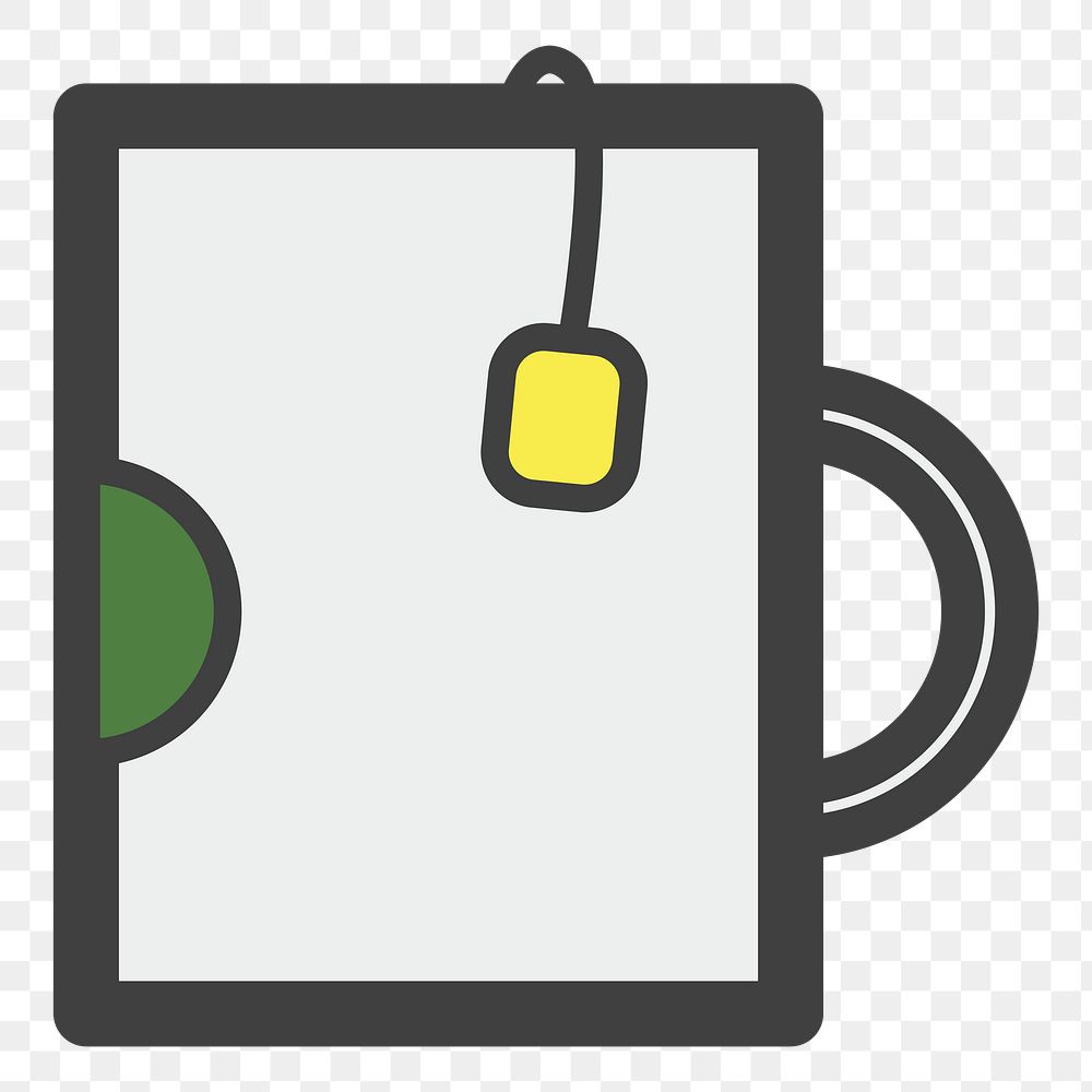 PNG coffee cup illustration sticker, transparent background
