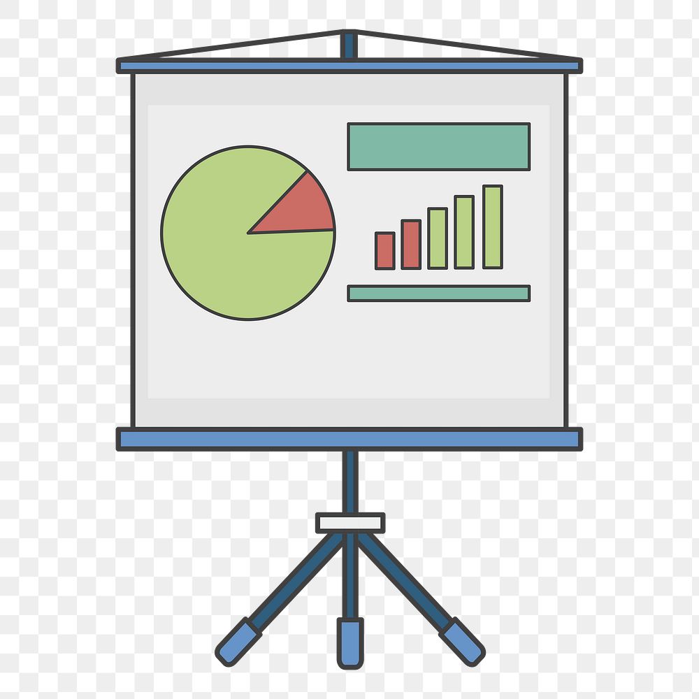 PNG data analysis graph illustration sticker, transparent background