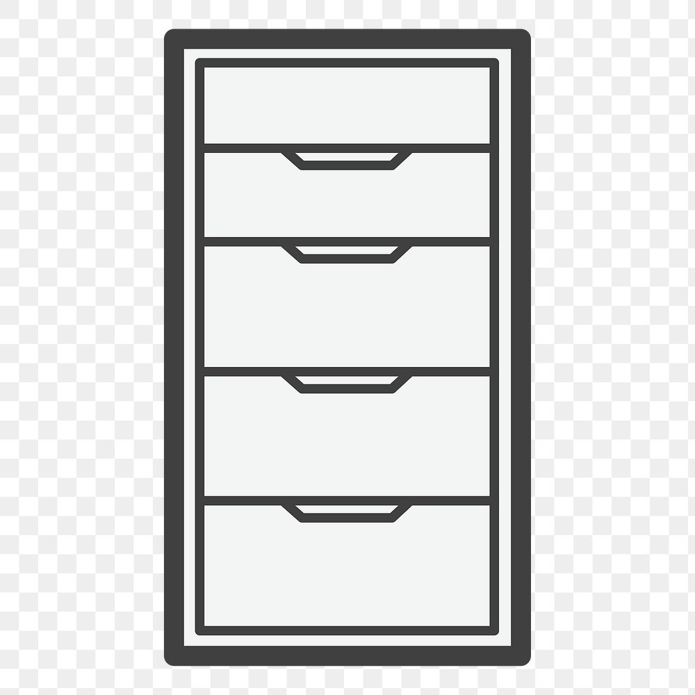 PNG office cabinet icon illustration sticker, transparent background