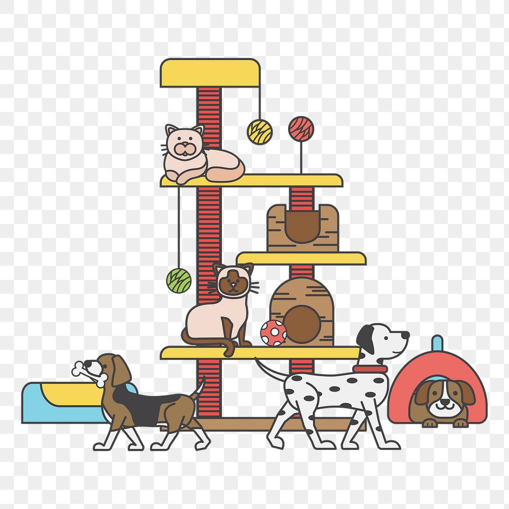 Pet shop png illustration, transparent background