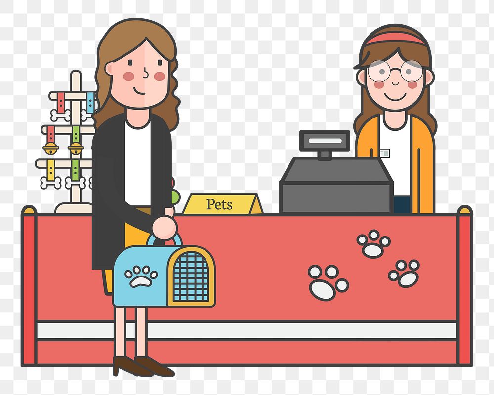 Pet shop png illustration, transparent background