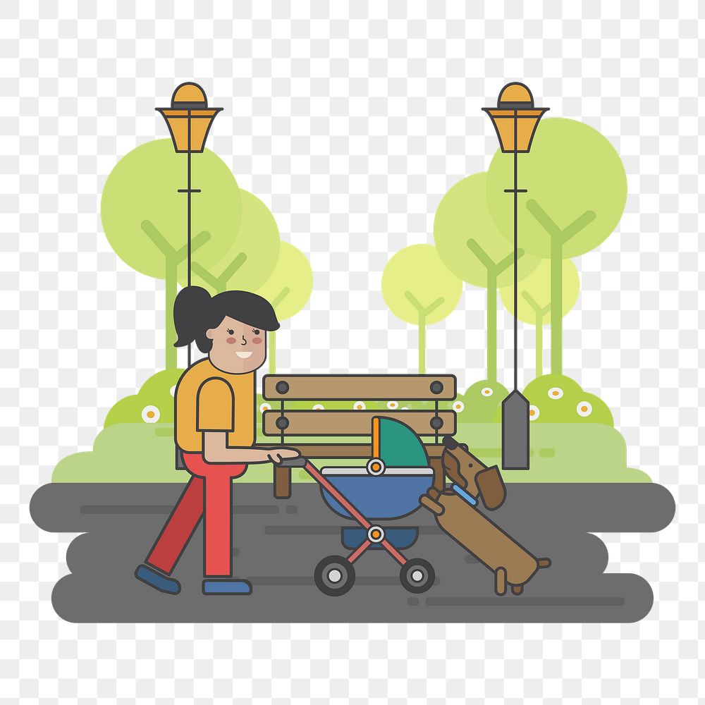 Park png illustration, transparent background
