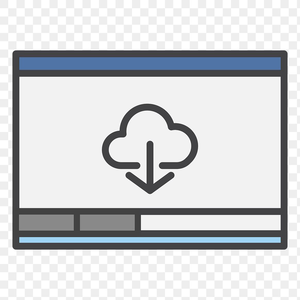 PNG cloud icon illustration sticker, transparent background