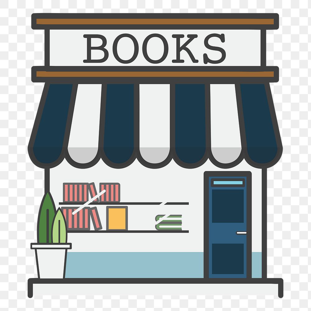 Book shop png illustration, transparent background