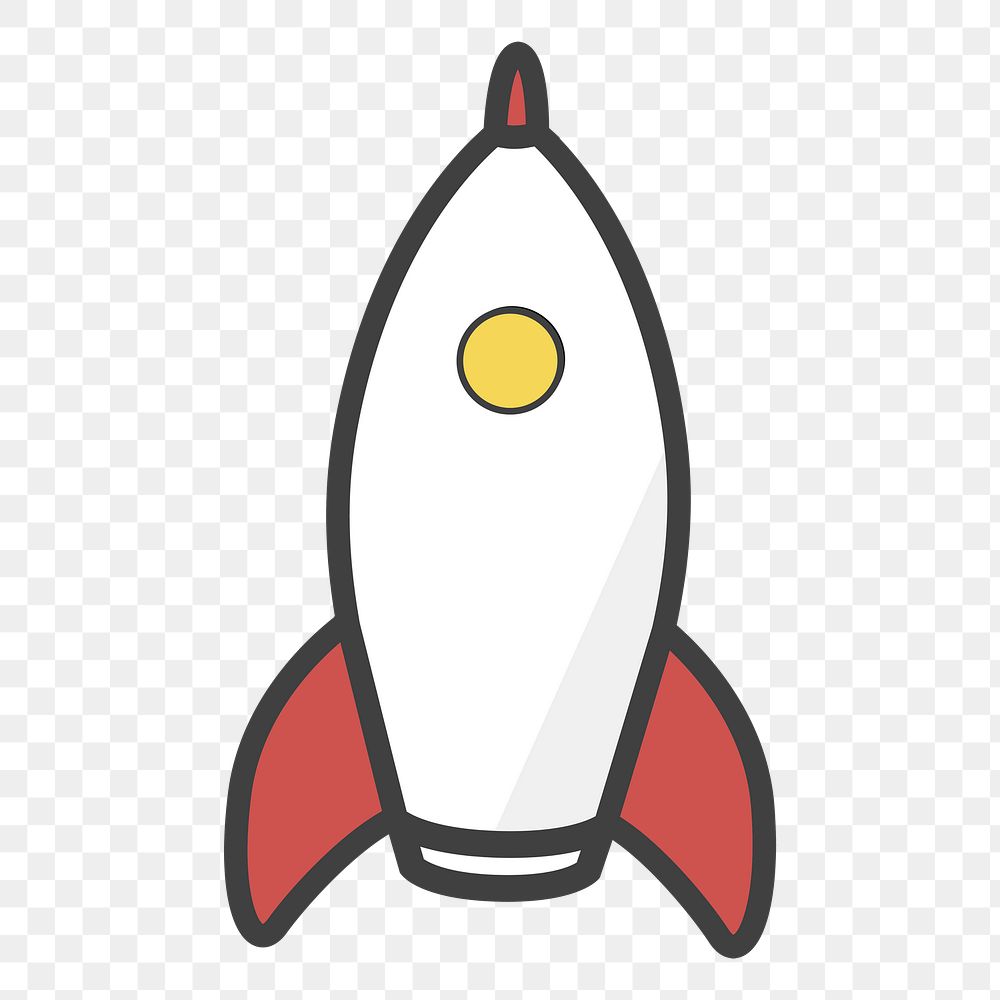 PNG  rocket ship icon illustration sticker, transparent background
