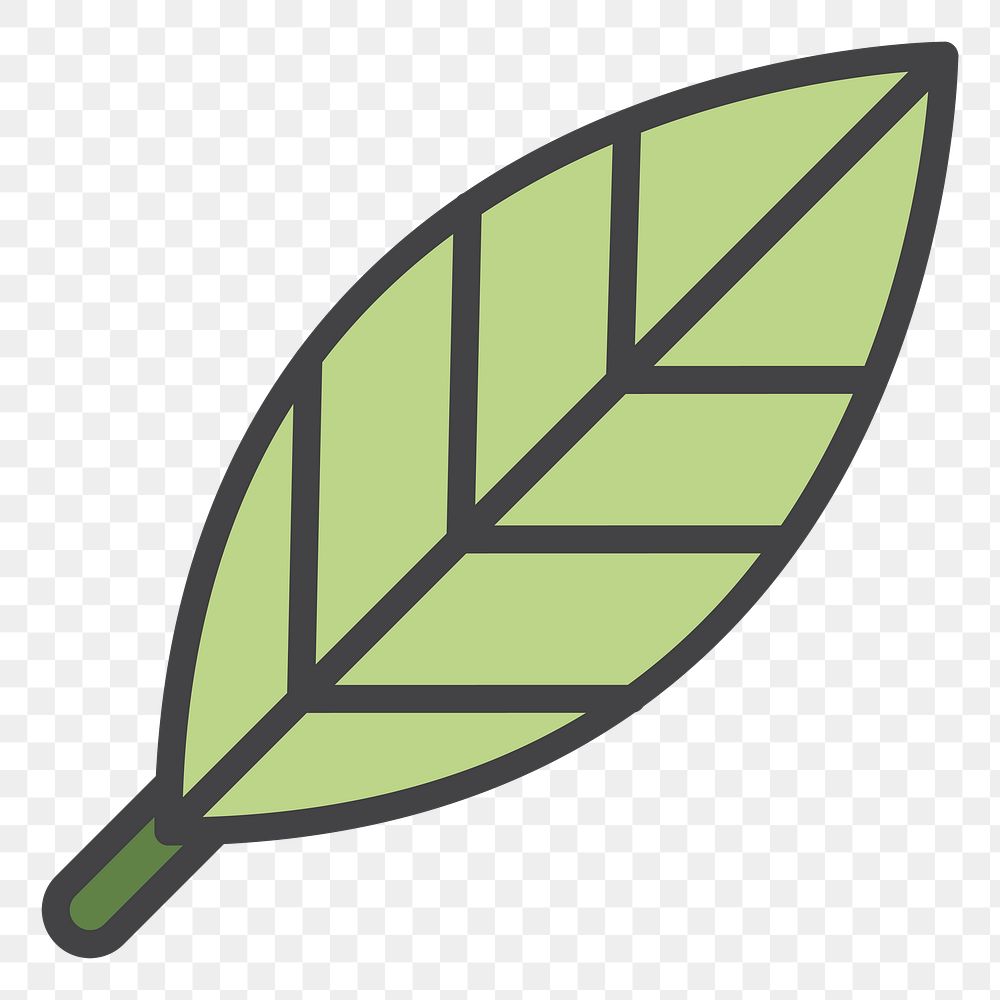 PNG Leaf environmental illustration sticker, transparent background