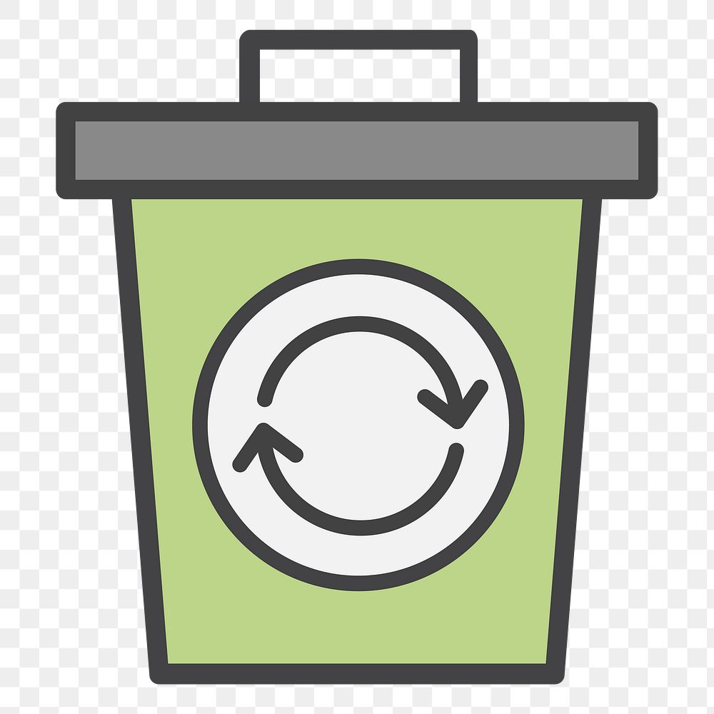 PNG Reuse bin environmental illustration sticker, transparent background