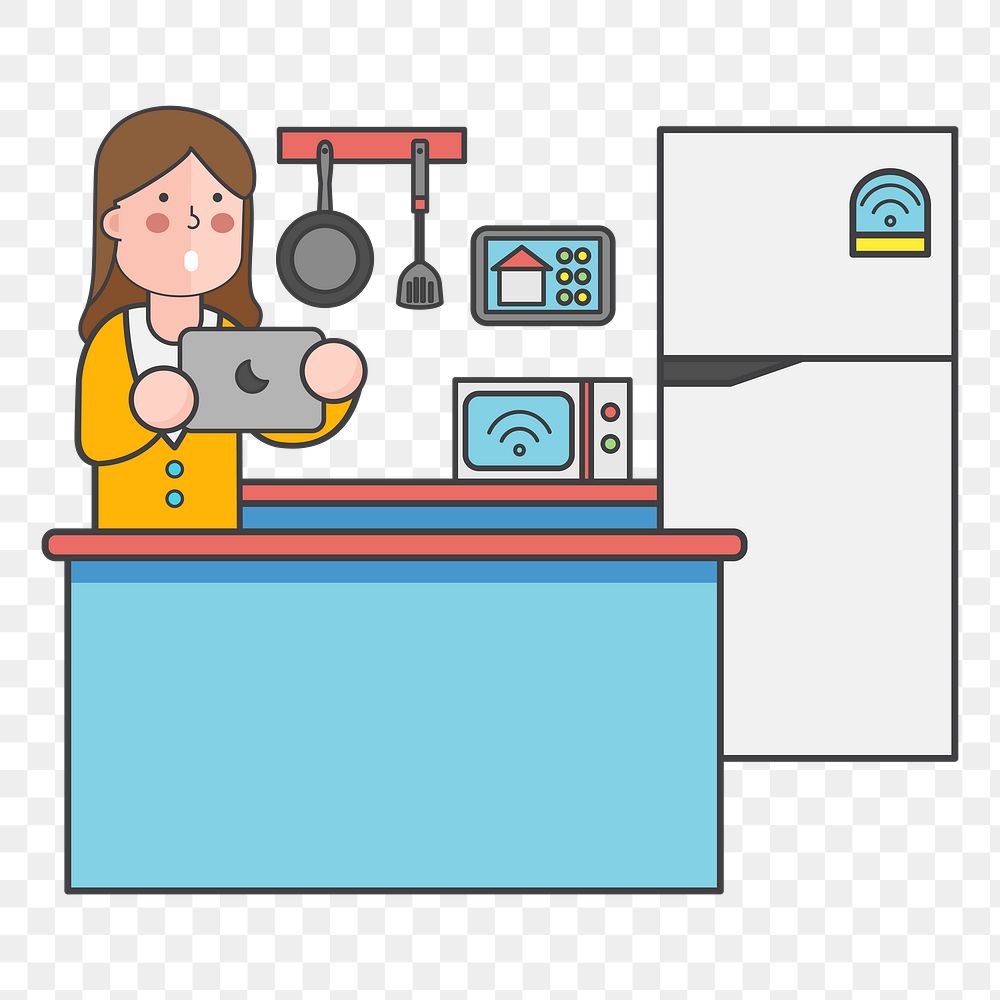 Kitchen technology png illustration, transparent background