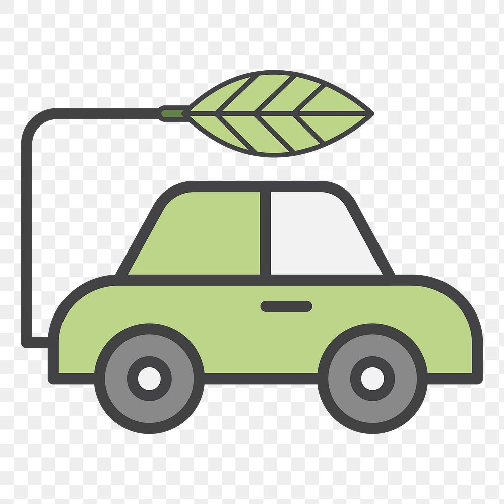 PNG Biofuel car environmental illustration sticker, transparent background