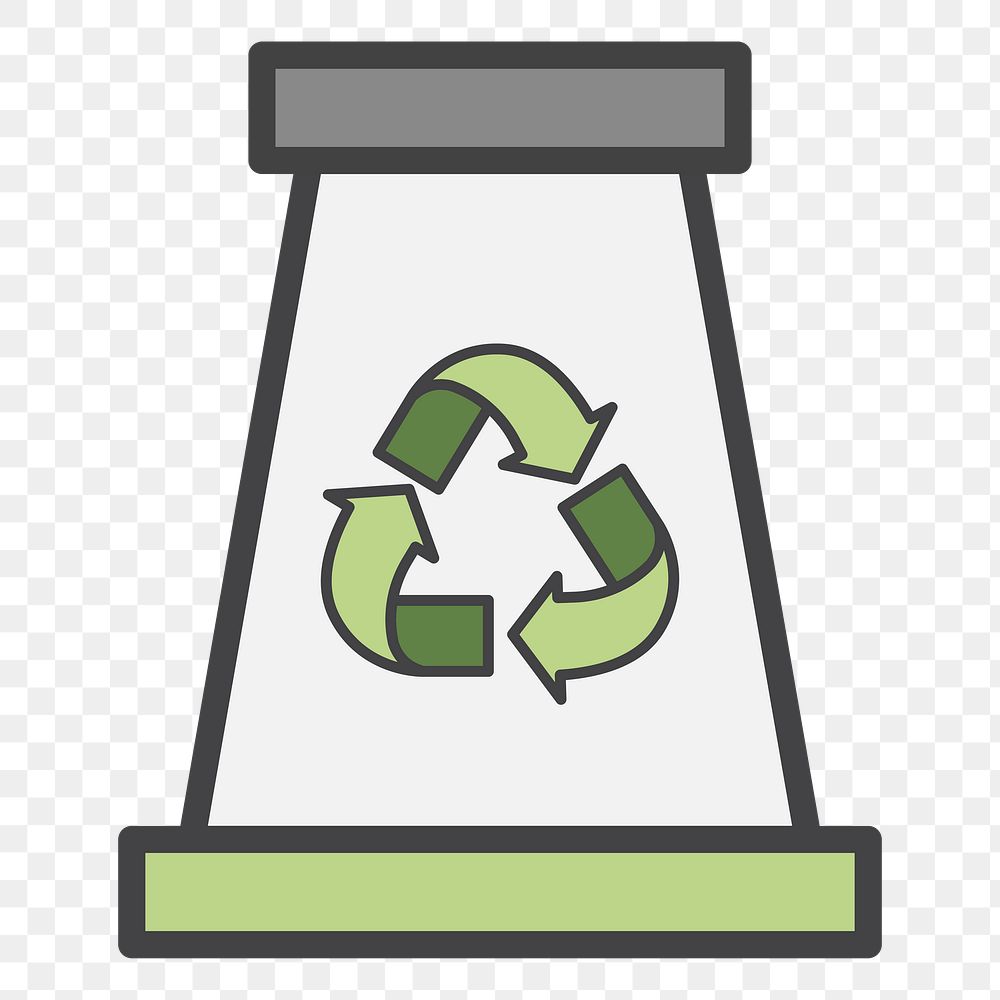 PNG Eco power plant illustration sticker, transparent background