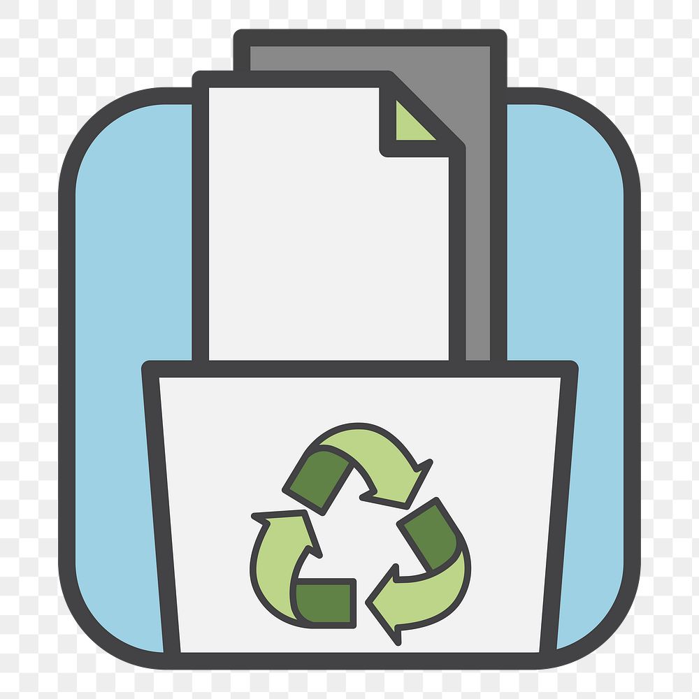 PNG Recycle environmental illustration sticker, transparent background