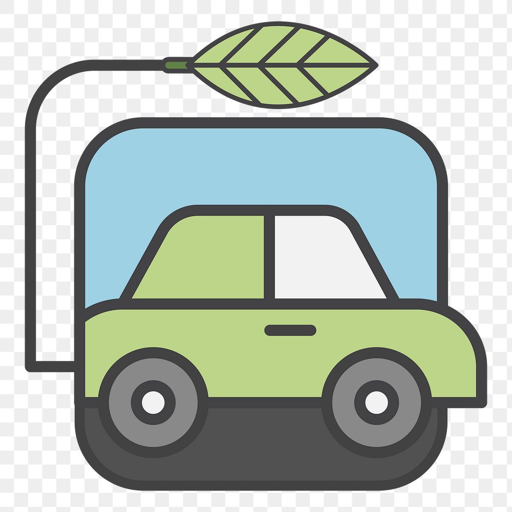 PNG Biofuel car illustration sticker, transparent background