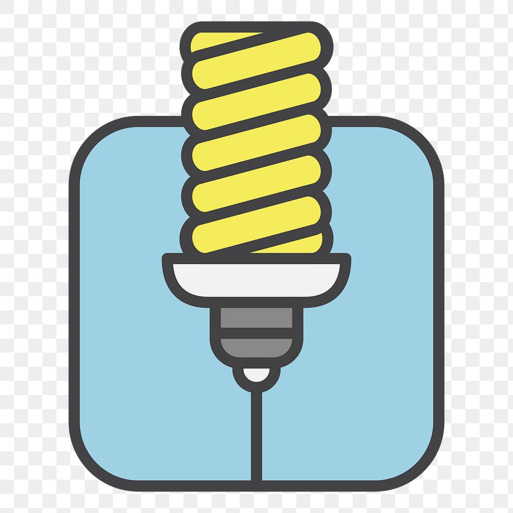 PNG Light bulb illustration sticker, transparent background