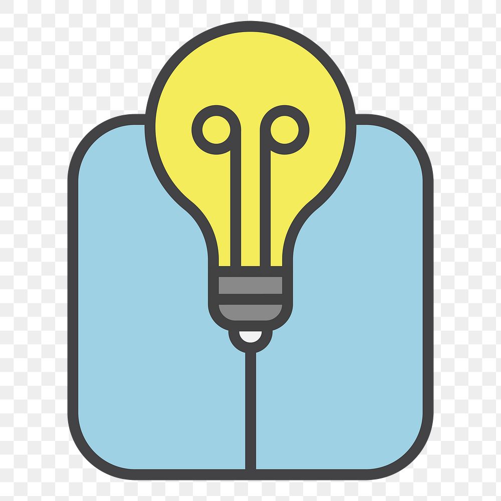 PNG Light bulb illustration sticker, transparent background