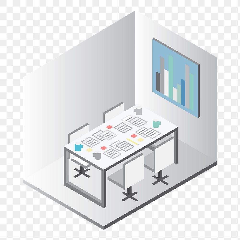 Meeting room png illustration, transparent background