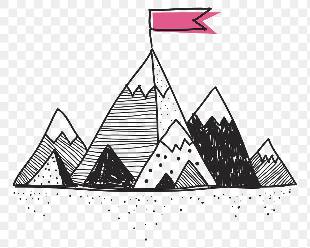 Mountains png illustration, transparent background