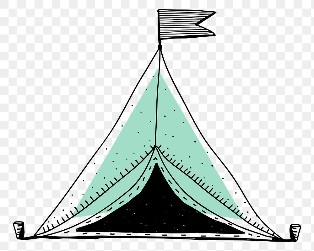 Camping tent png illustration, transparent background