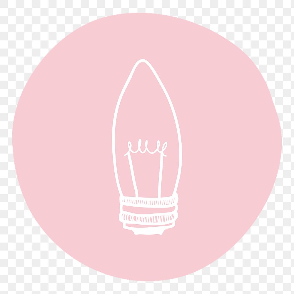 Light bulb png badge illustration, transparent background