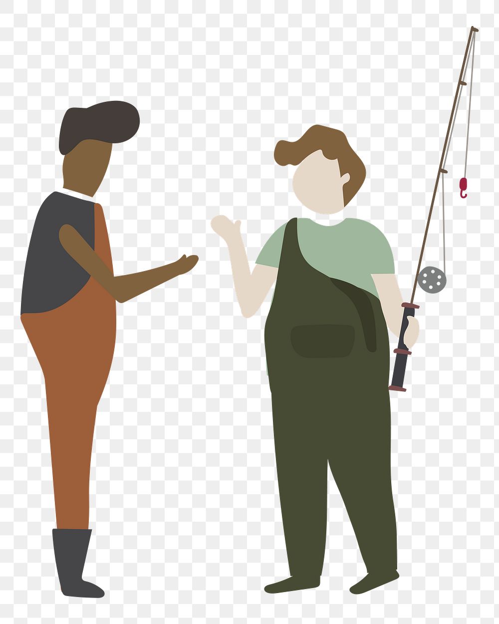 Fishing png illustration, transparent background