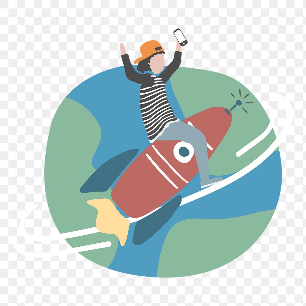 Rocket png illustration, transparent background