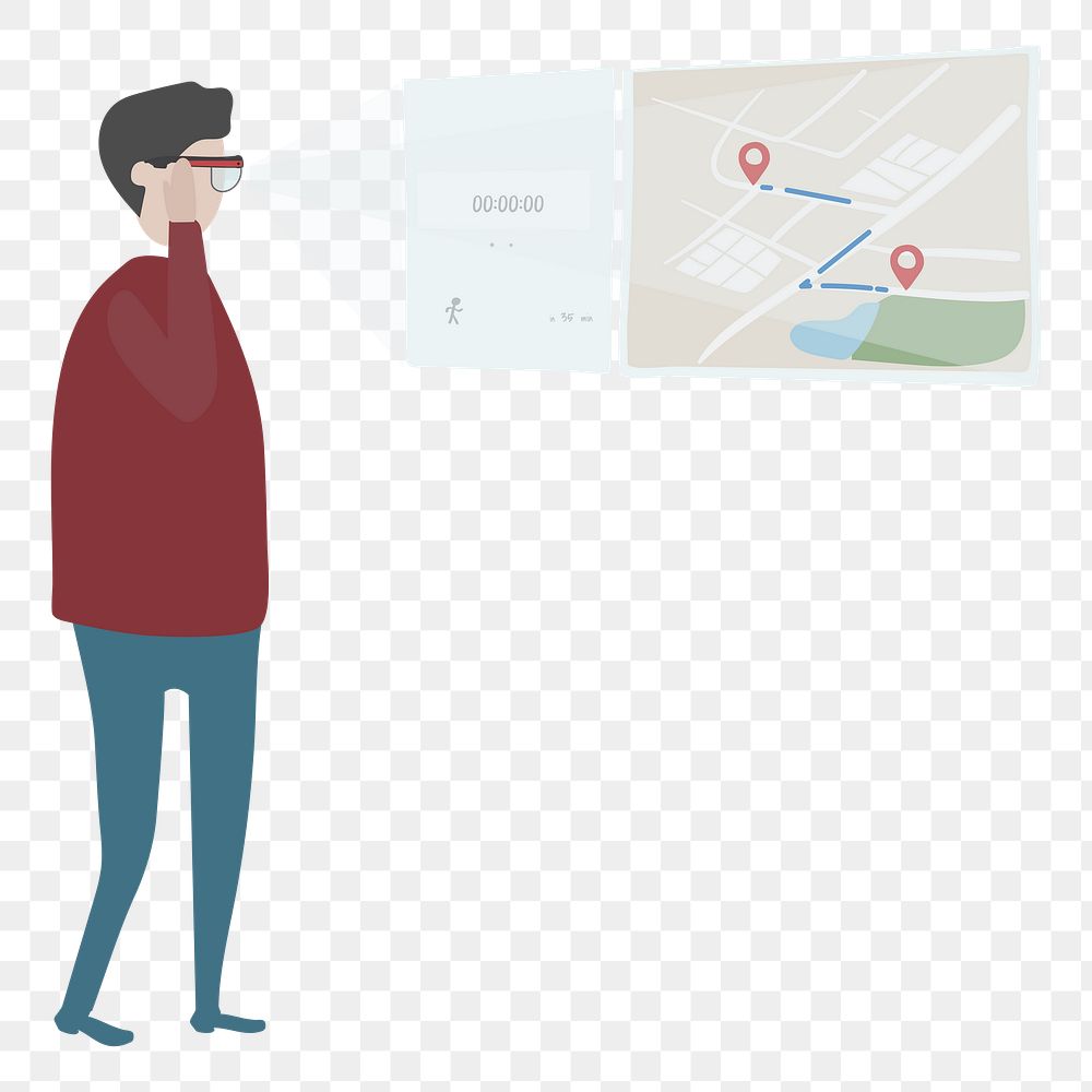 Smart glasses png illustration, transparent background
