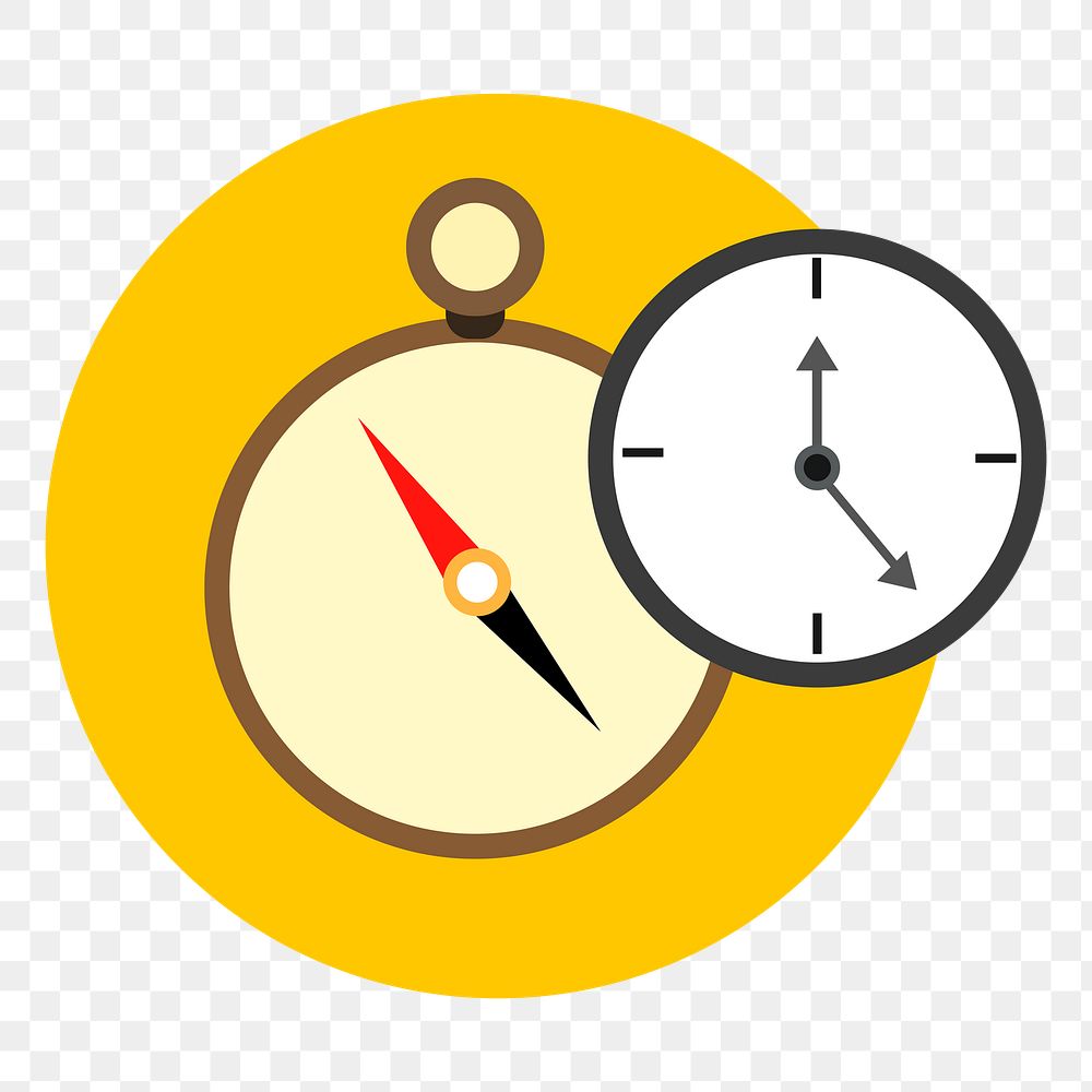 PNG Time management illustration sticker, transparent background
