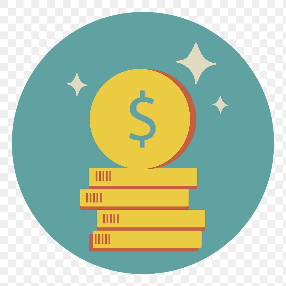 PNG Money management illustration sticker, transparent background
