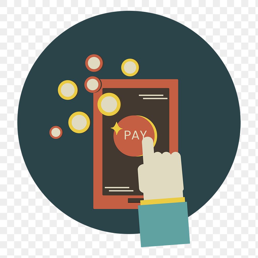 PNG E-commerce payment illustration sticker, transparent background