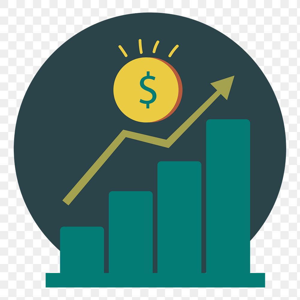 PNG Business growth success illustration sticker, transparent background