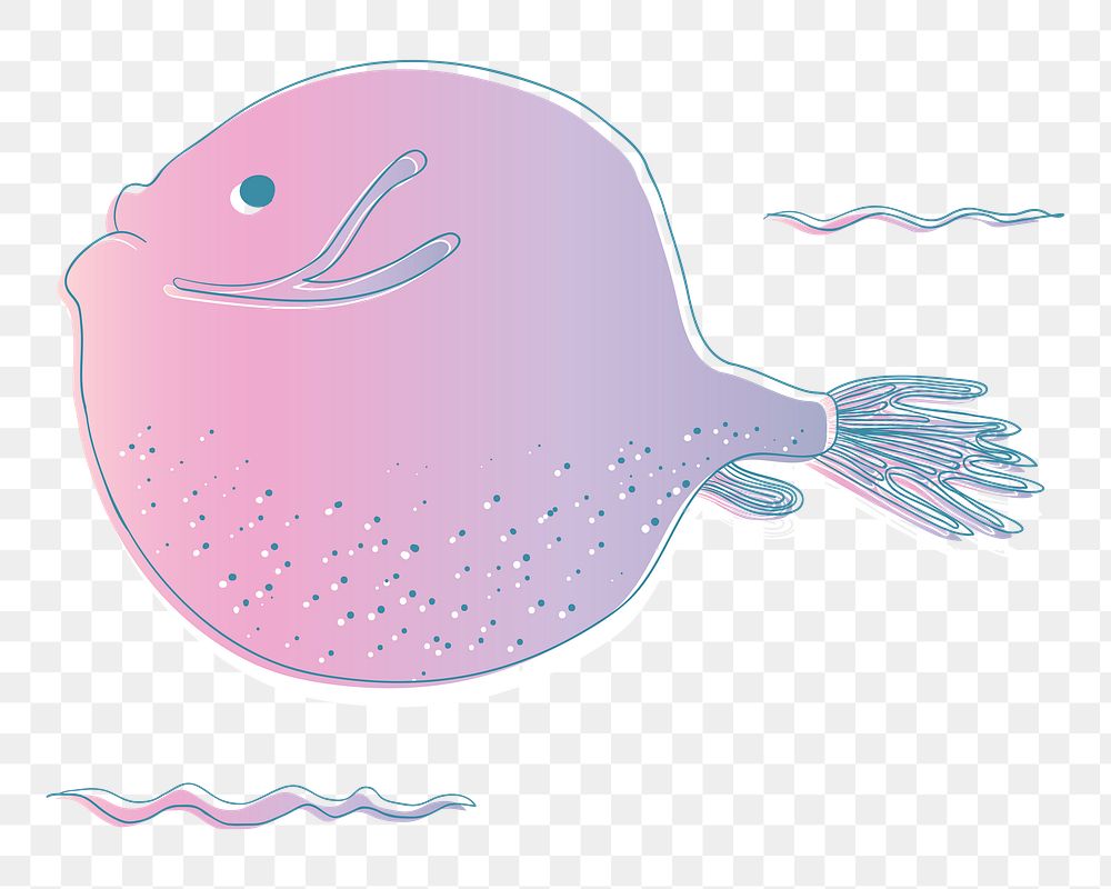 Pink fish png illustration, transparent background