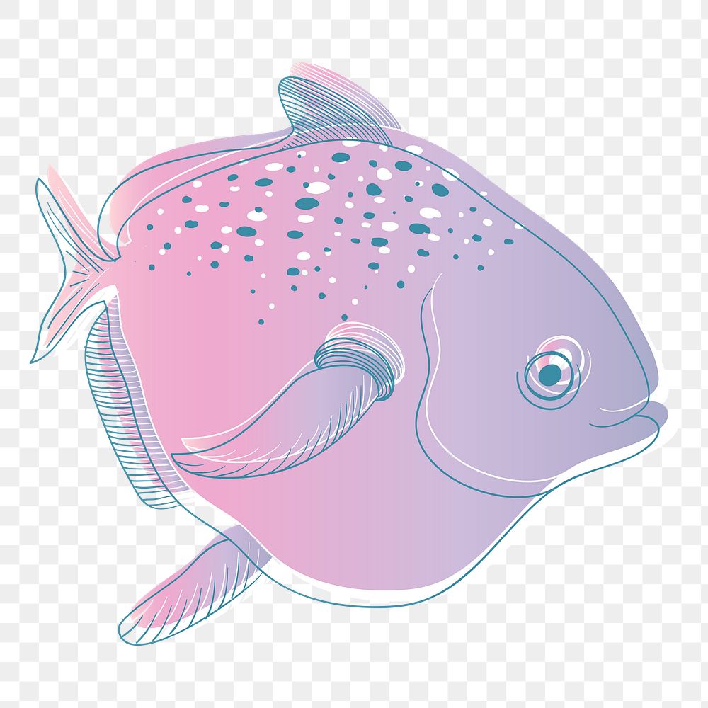 Pink fish png illustration, transparent background