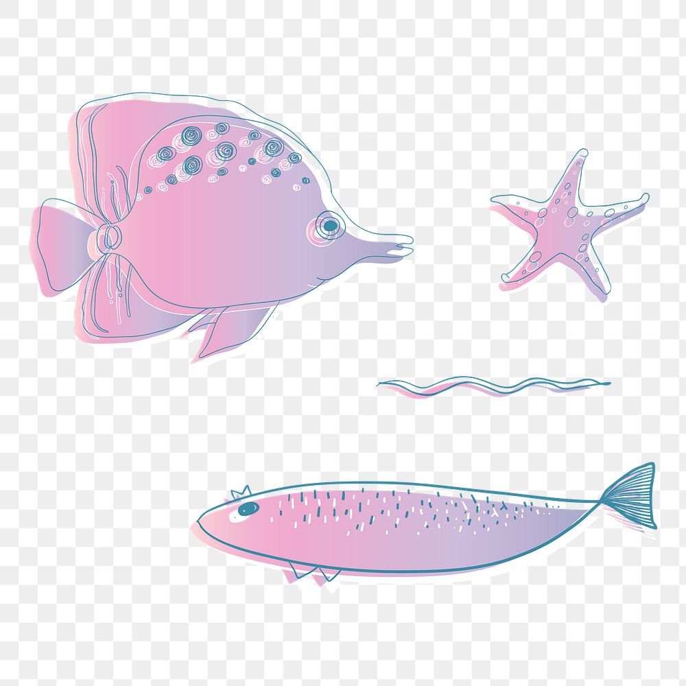 Pink fish png illustration, transparent background