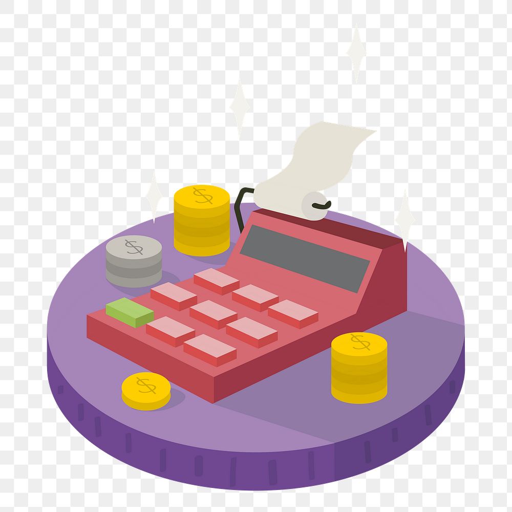  Png cash register payment illustration sticker, transparent background
