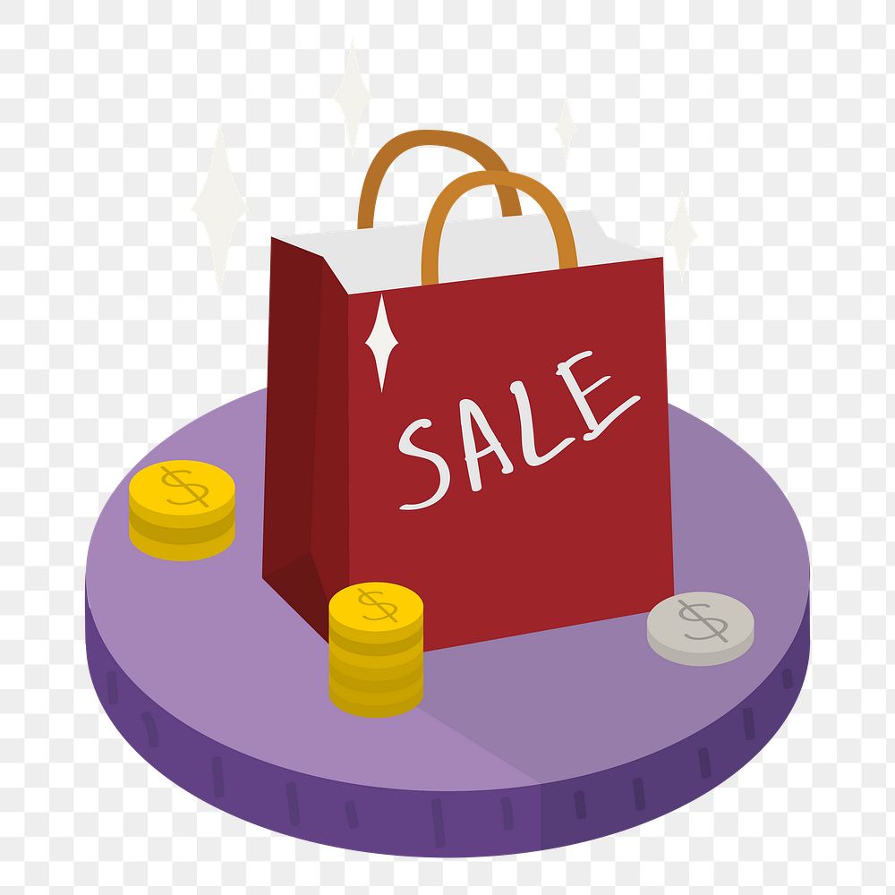  Png shopping sale illustration sticker, transparent background