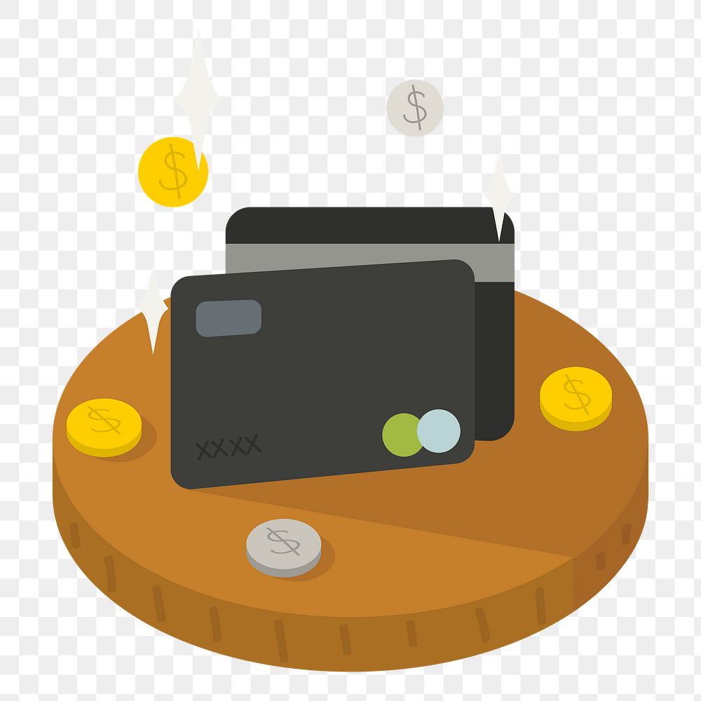  Png credit card payment illustration sticker, transparent background