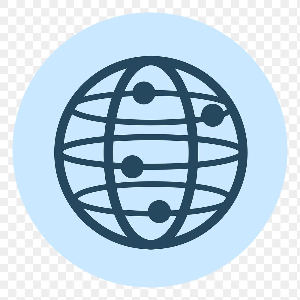 PNG globalization connection icon illustration sticker, transparent background