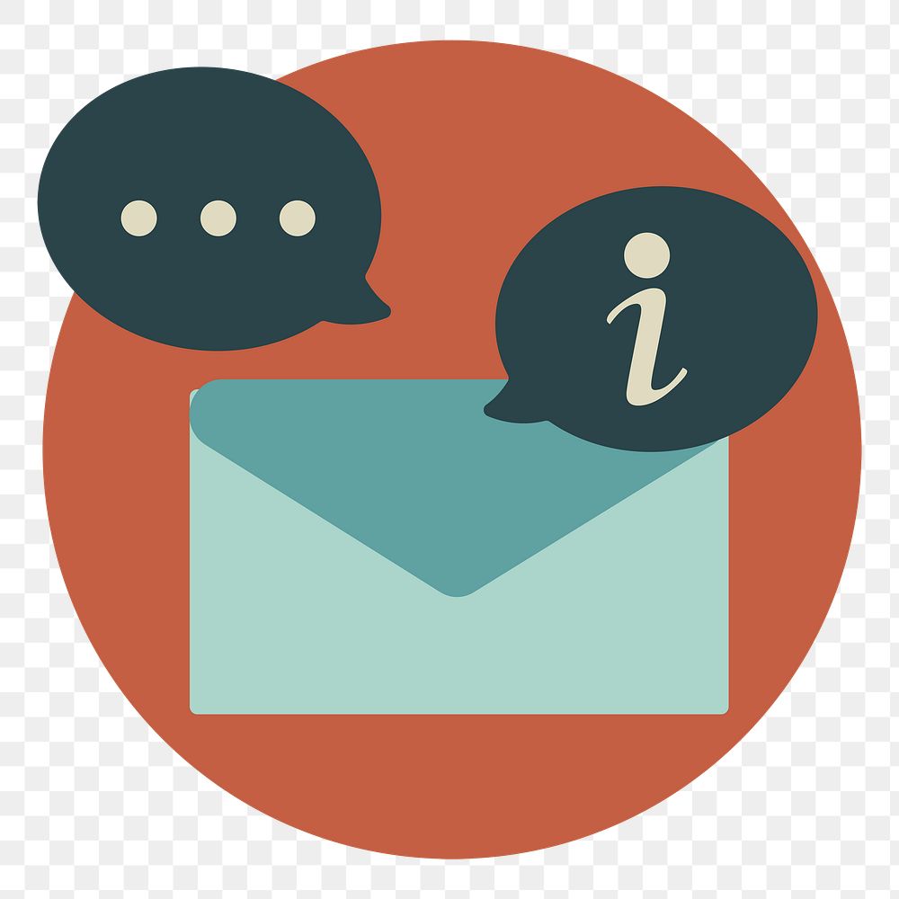 PNG envelope icon illustration sticker, transparent background