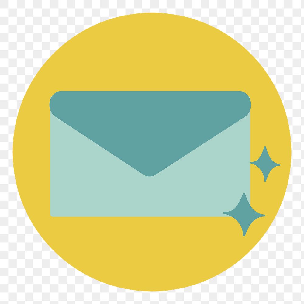 PNG mail icon symbol illustration sticker, transparent background