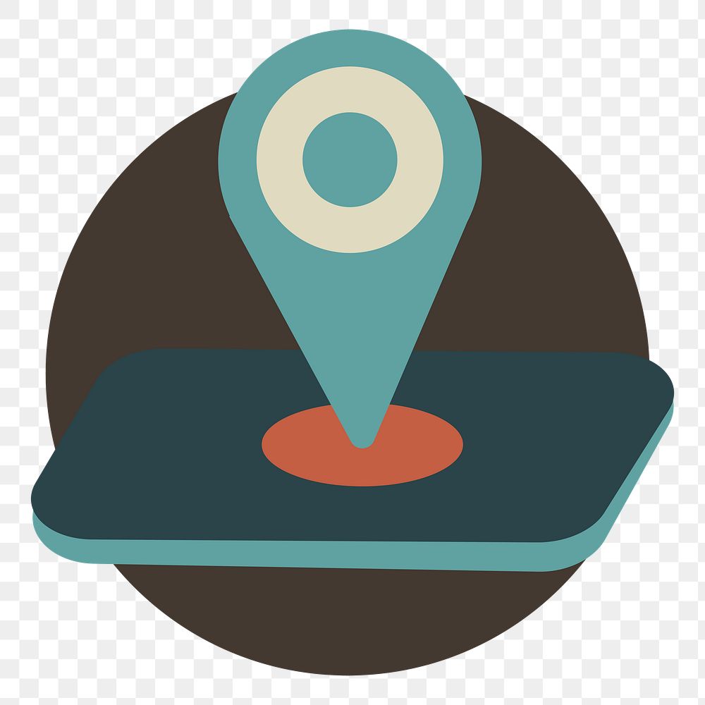 PNG GPS tag icon illustration sticker, transparent background