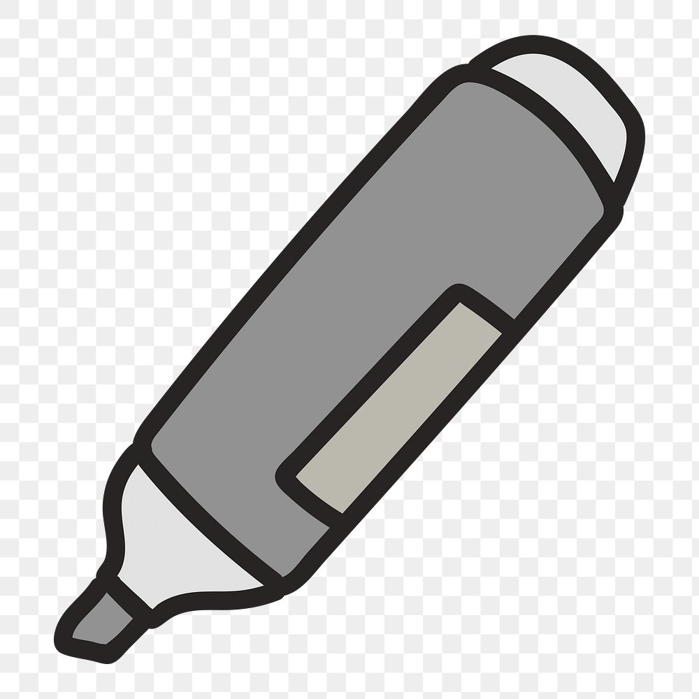 Highlighter pen png element, transparent background