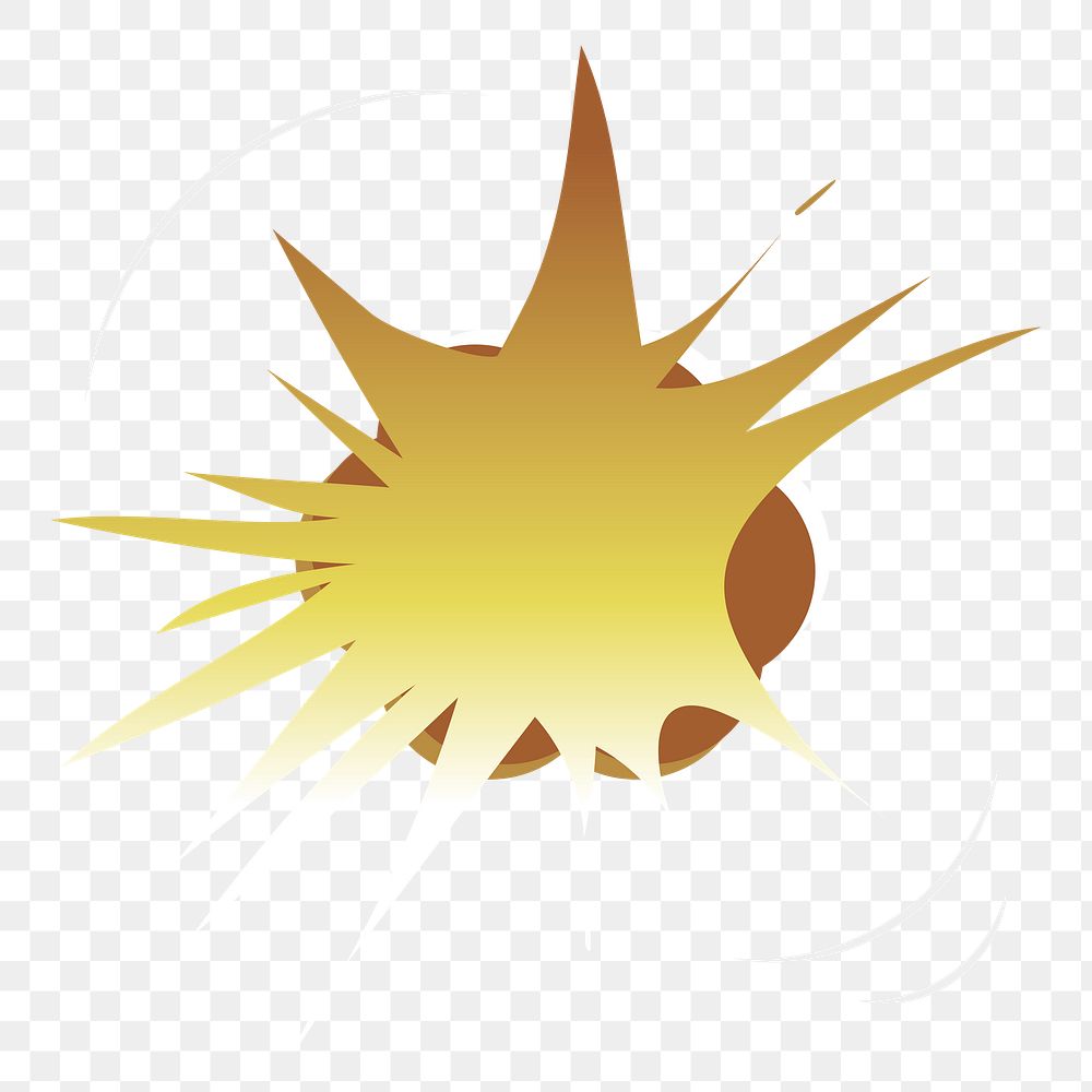  Png yellow pow sticker, transparent background