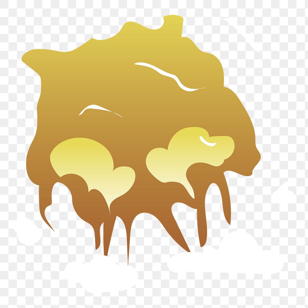  Png comic flowing bomb sticker, transparent background