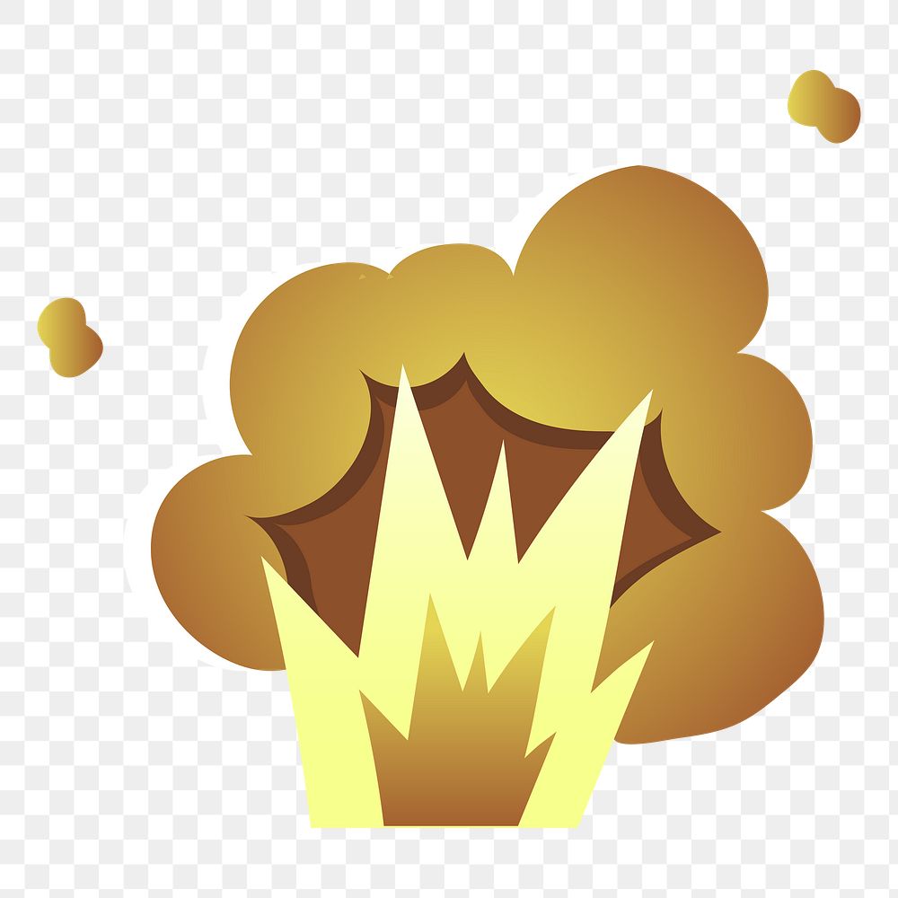  Png fire bomb explosion sticker, transparent background