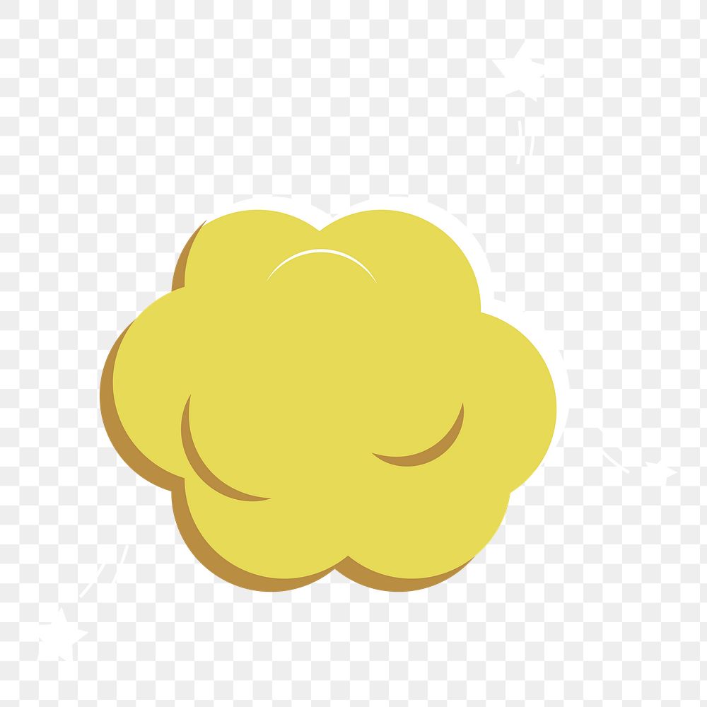  Png comic boom clouds sticker, transparent background